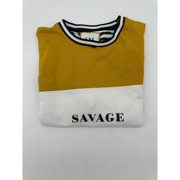 Ricky Singh Women’s Color Block T-Shirt Graphic Tee “ Savage” Crew Neck Sz S Mul - Picture 6 of 7